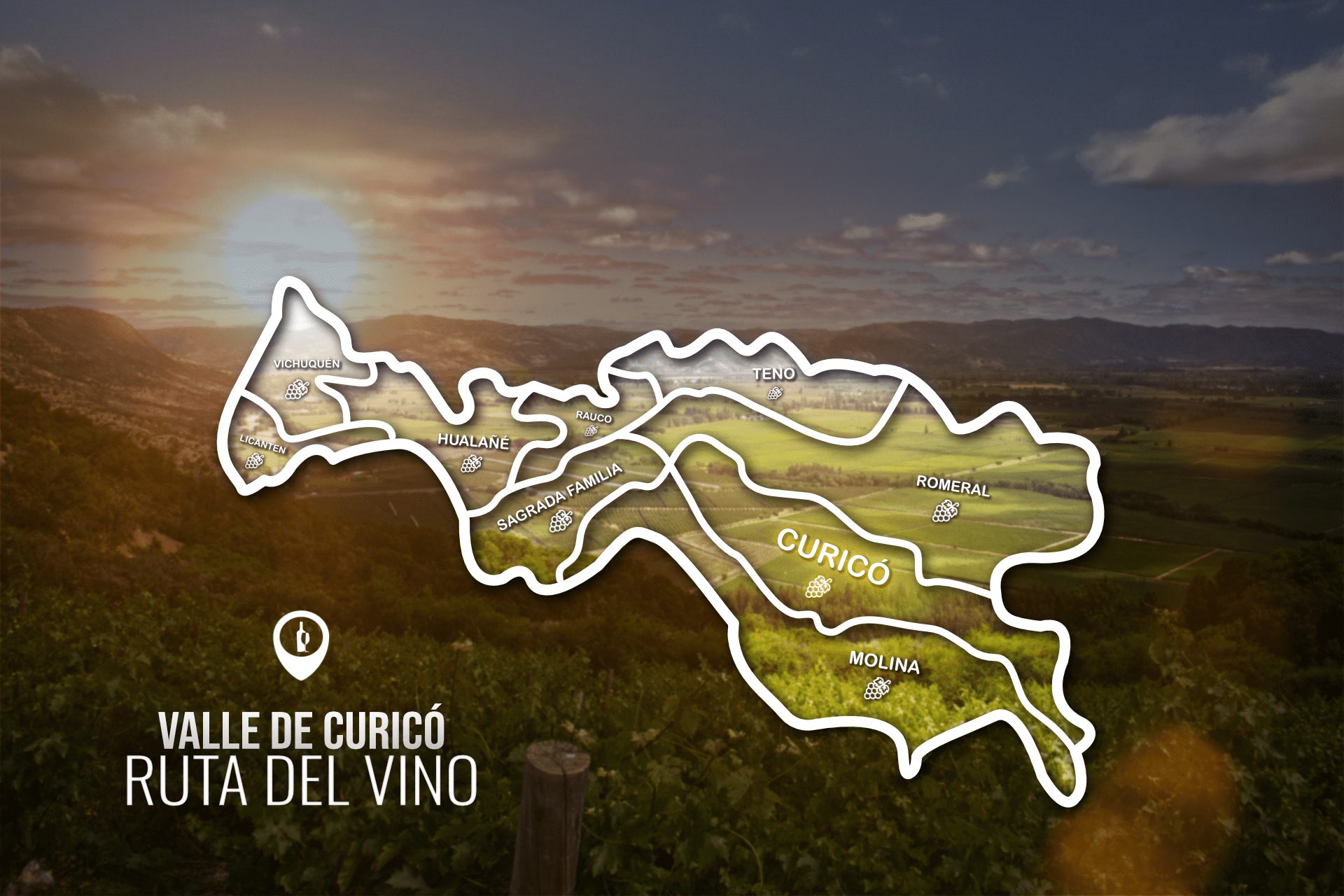 Mapa de la Ruta de Curicó
